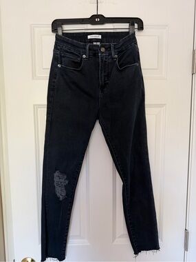 Good American ‘Good Leg’ Dark Destroyed Skinny Jean - Size 4/27